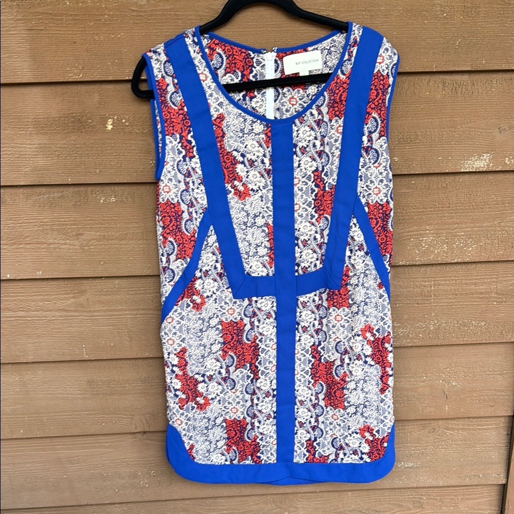 B.P. Collection symmetrical pattern lined dress size small